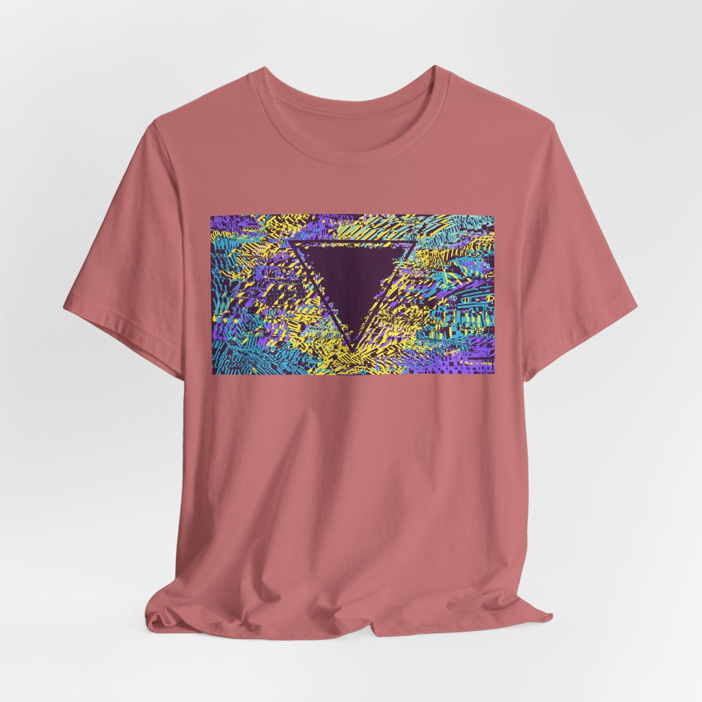 Tessellate - Glitch Art Triangle T-Shirt, Abstract Original Colorful Tee, Hipster Graphic Streetwear Tee