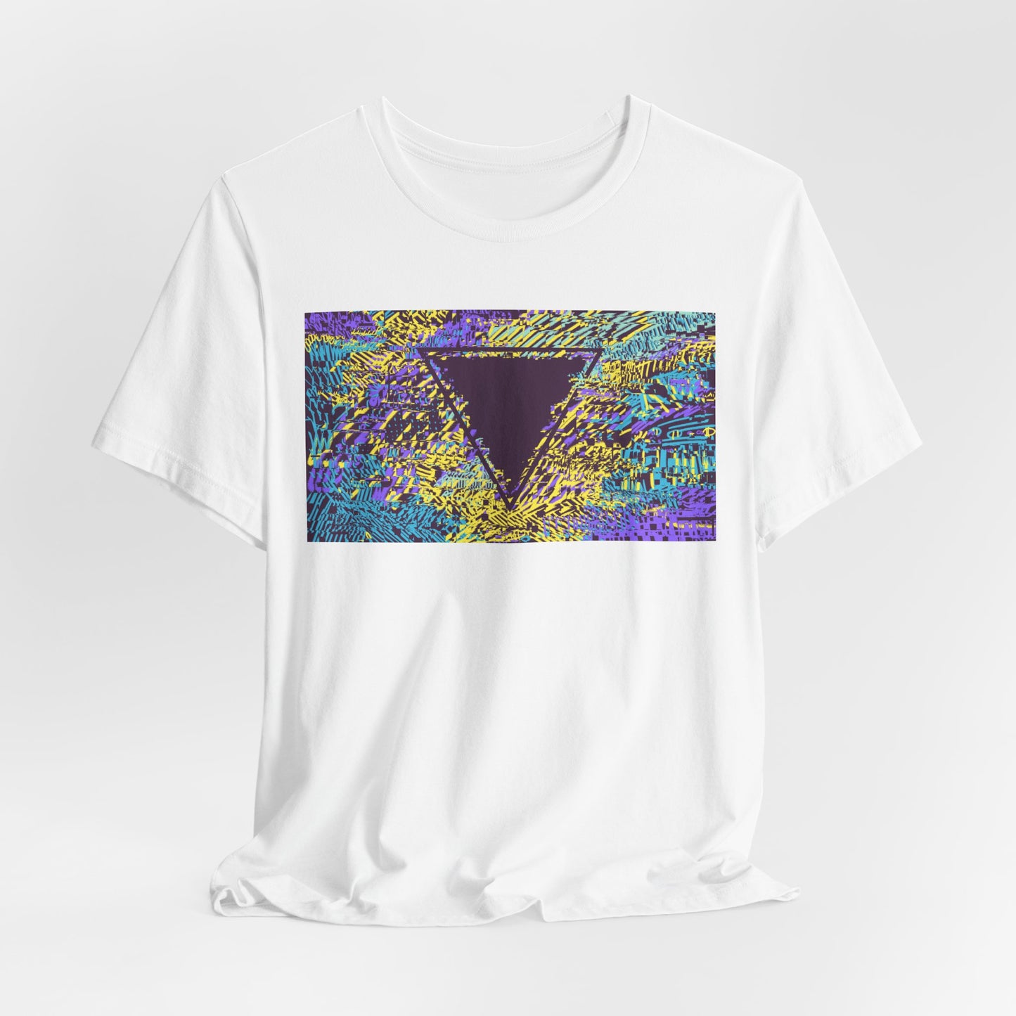 Tessellate - Glitch Art Triangle T-Shirt, Abstract Original Colorful Tee, Hipster Graphic Streetwear Tee
