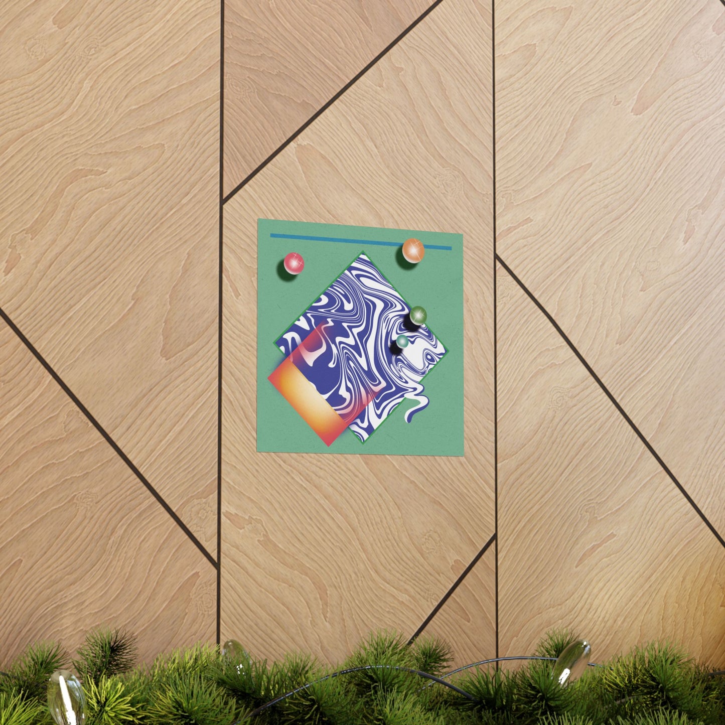 Interim - Original Art Print | Retro Abstract Geometric Poster