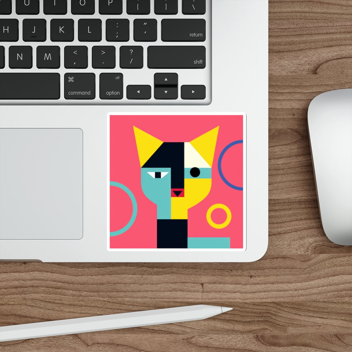 Meowhaus #3 Bauhaus Mondrian Inspired Abstract Cat Sticker