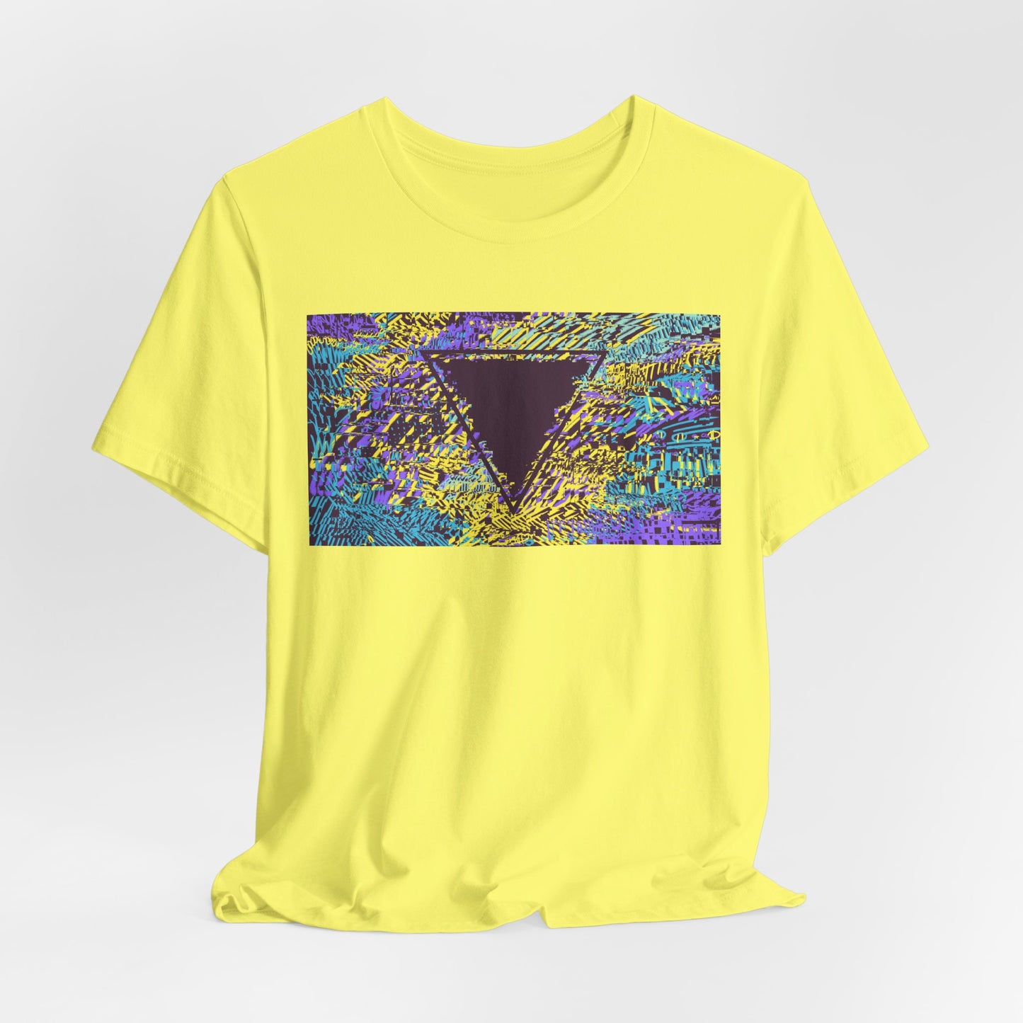 Tessellate - Glitch Art Triangle T-Shirt, Abstract Original Colorful Tee, Hipster Graphic Streetwear Tee