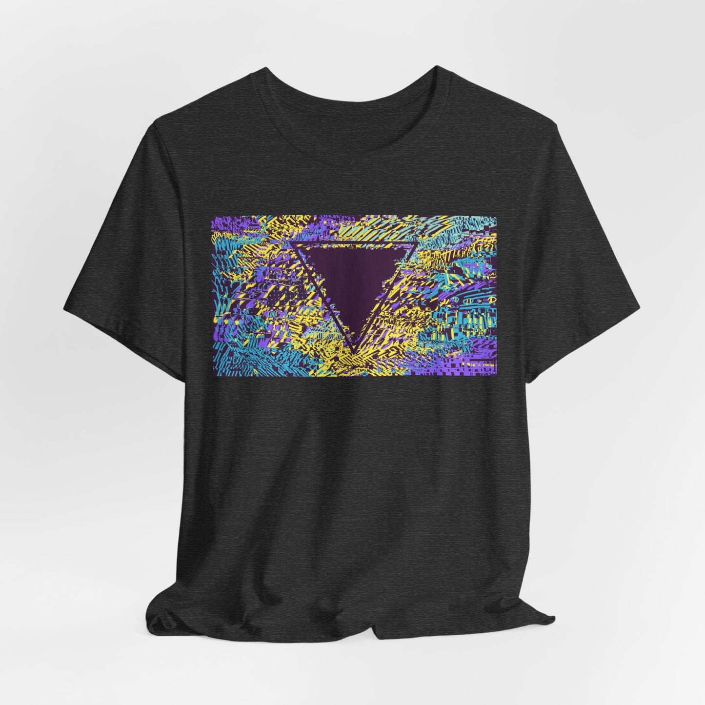 Tessellate - Glitch Art Triangle T-Shirt, Abstract Original Colorful Tee, Hipster Graphic Streetwear Tee