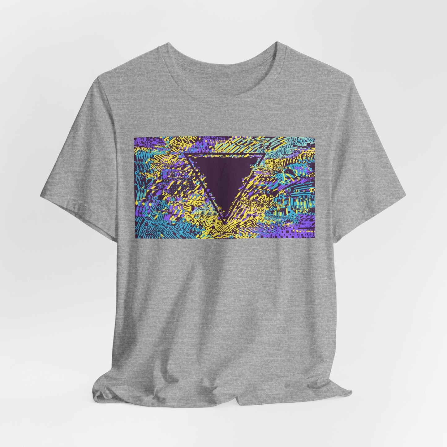 Tessellate - Glitch Art Triangle T-Shirt, Abstract Original Colorful Tee, Hipster Graphic Streetwear Tee