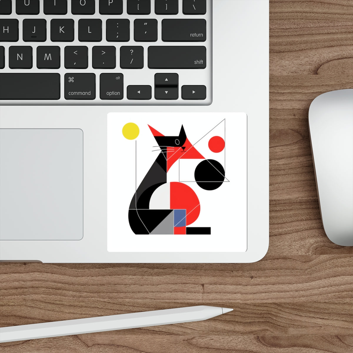 Meowhaus #4 Bauhaus Mondrian Inspired Abstract Cat Sticker