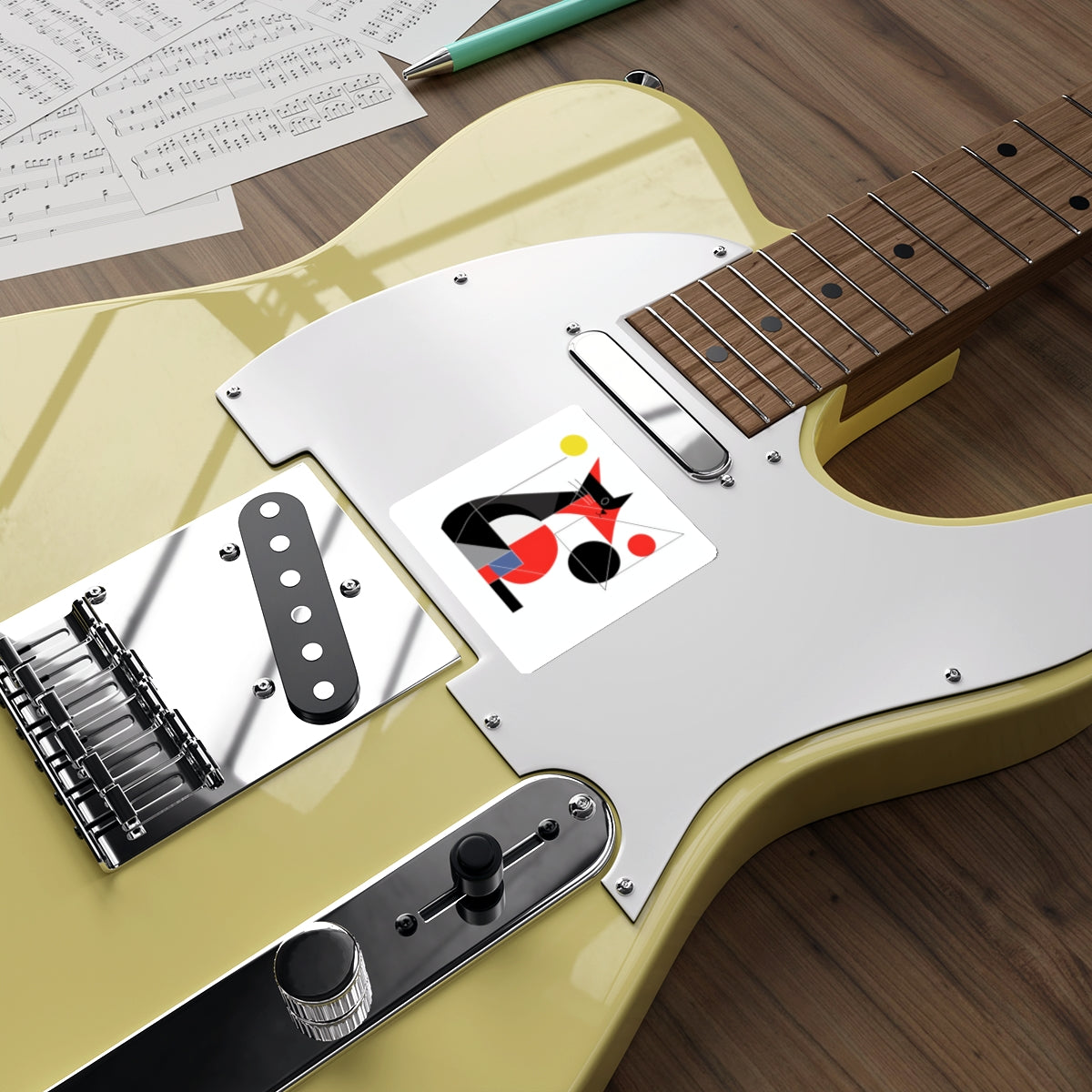 Meowhaus #4 Bauhaus Mondrian Inspired Abstract Cat Sticker