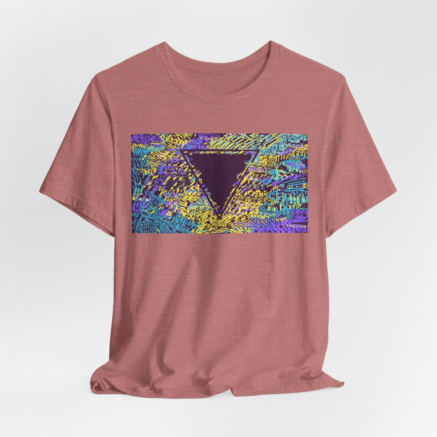 Tessellate - Glitch Art Triangle T-Shirt, Abstract Original Colorful Tee, Hipster Graphic Streetwear Tee