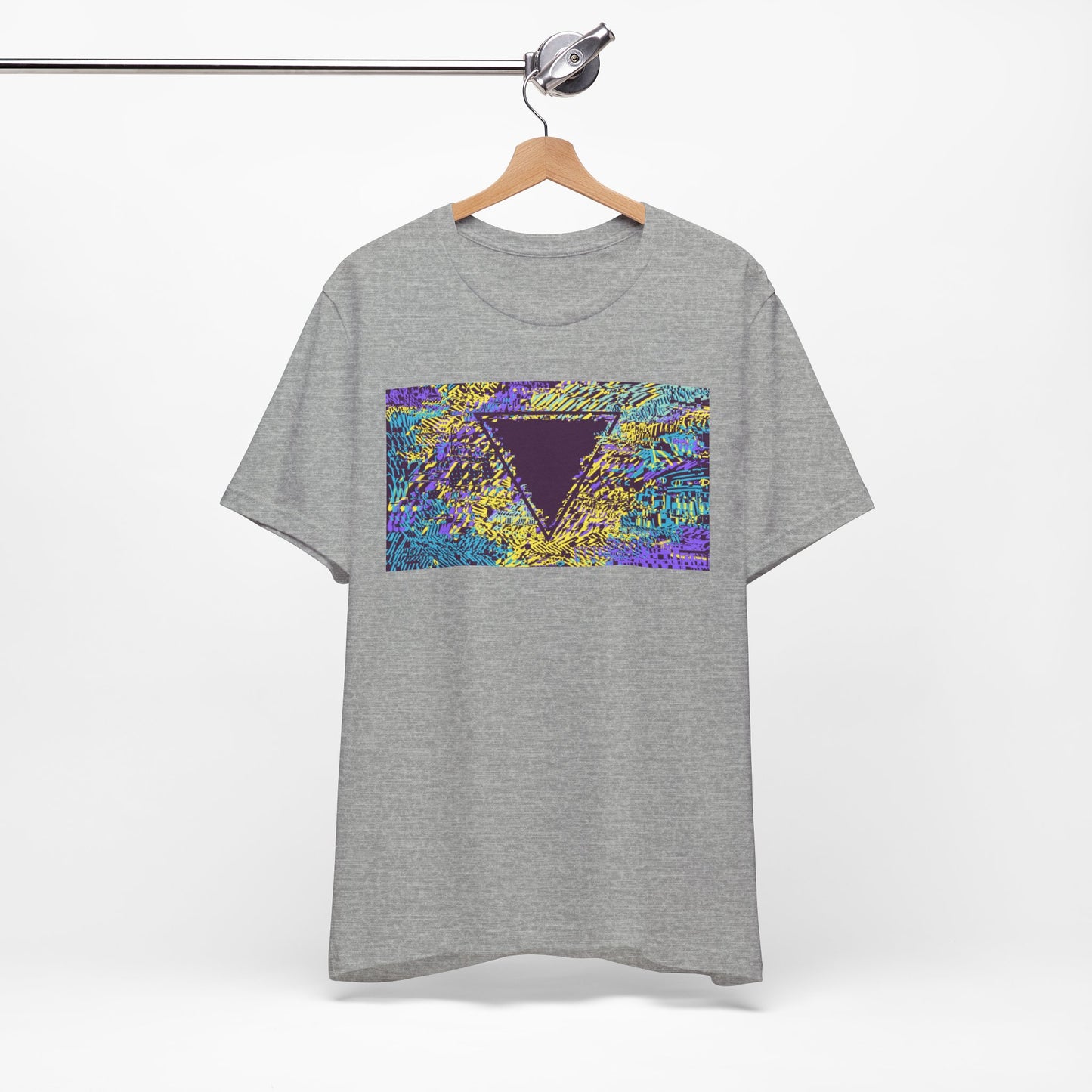 Tessellate - Glitch Art Triangle T-Shirt, Abstract Original Colorful Tee, Hipster Graphic Streetwear Tee