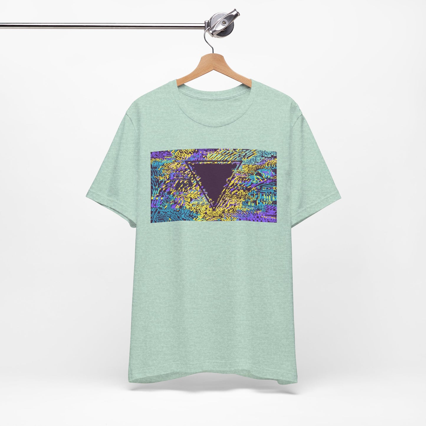 Tessellate - Glitch Art Triangle T-Shirt, Abstract Original Colorful Tee, Hipster Graphic Streetwear Tee