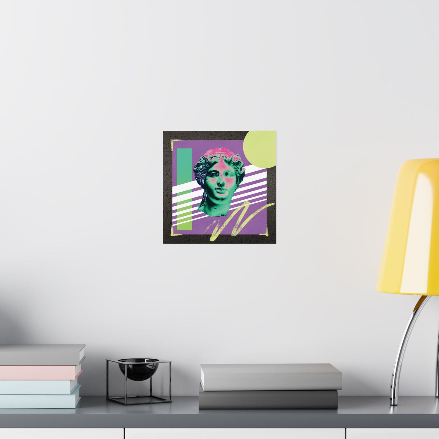 Vaporwave Scribble Poster, 80's Art Print, Matte Decor, Nostalgic Wall Art, Retro Aesthetic Print, Vintage Poster