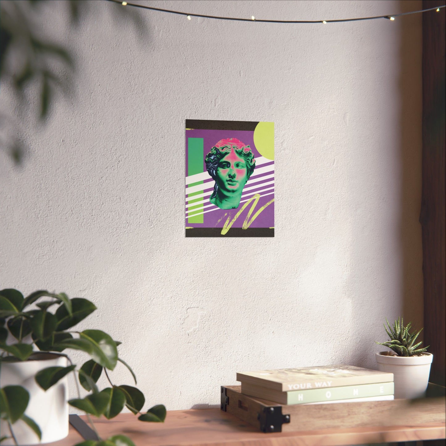 Vaporwave Scribble Poster, 80's Art Print, Matte Decor, Nostalgic Wall Art, Retro Aesthetic Print, Vintage Poster