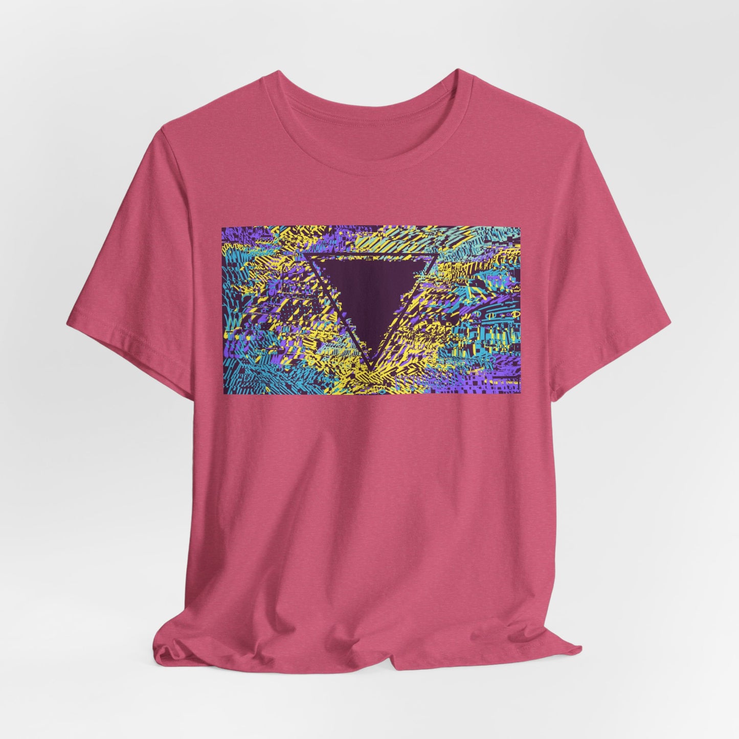 Tessellate - Glitch Art Triangle T-Shirt, Abstract Original Colorful Tee, Hipster Graphic Streetwear Tee