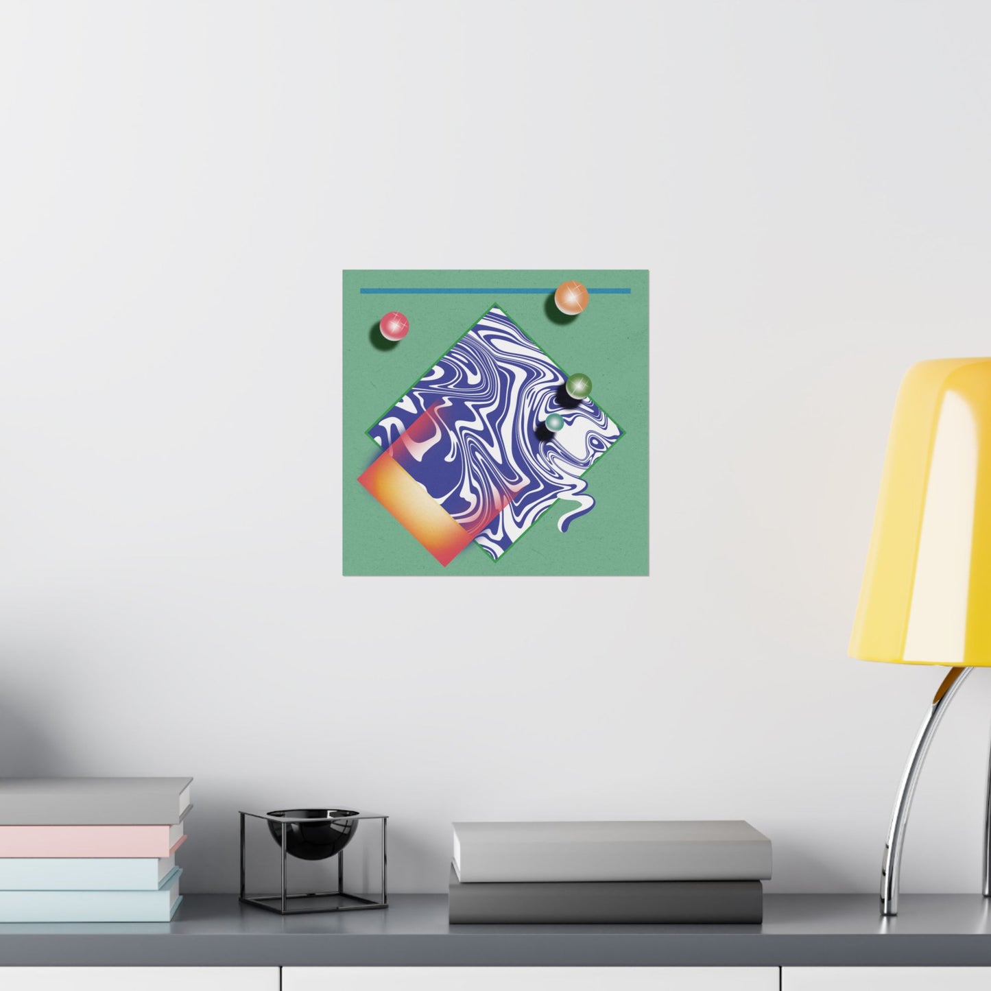 Interim - Original Art Print | Retro Abstract Geometric Poster