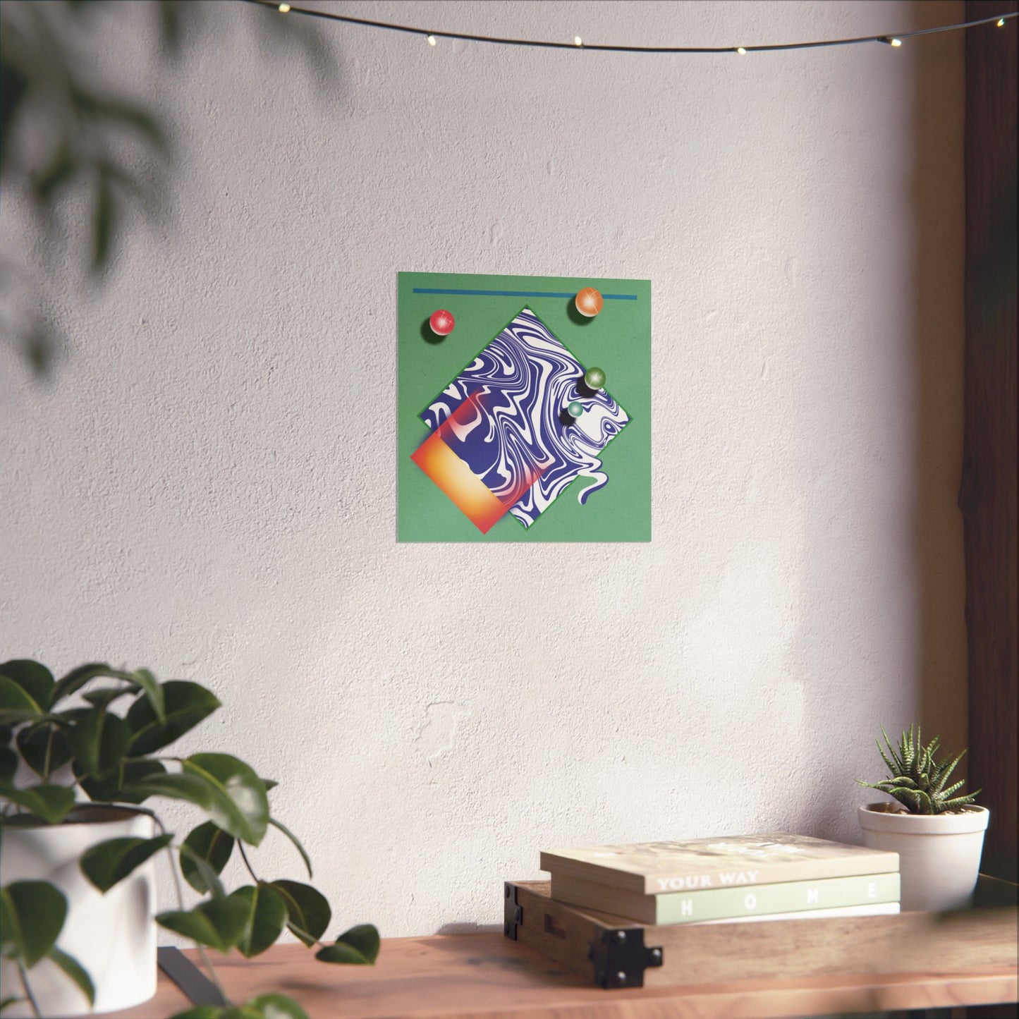Interim - Original Art Print | Retro Abstract Geometric Poster