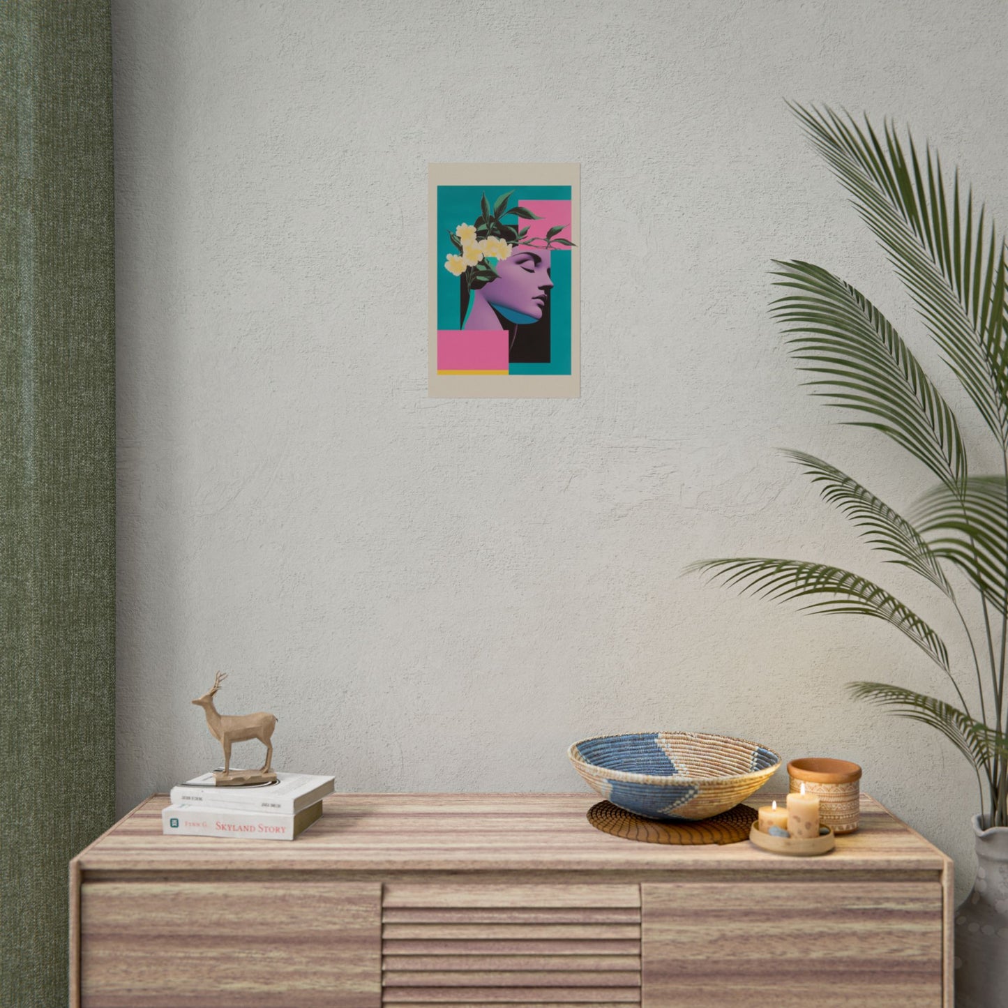 Geometric Pop Art Vaporwave Poster | Wall Art Poster Print | Minimalist Home Decor | Aesthetic 80's Inspired Room Decoration