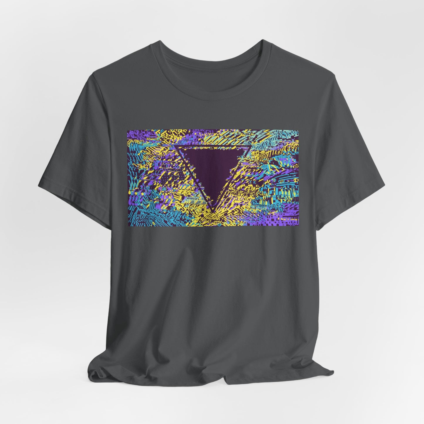 Tessellate - Glitch Art Triangle T-Shirt, Abstract Original Colorful Tee, Hipster Graphic Streetwear Tee