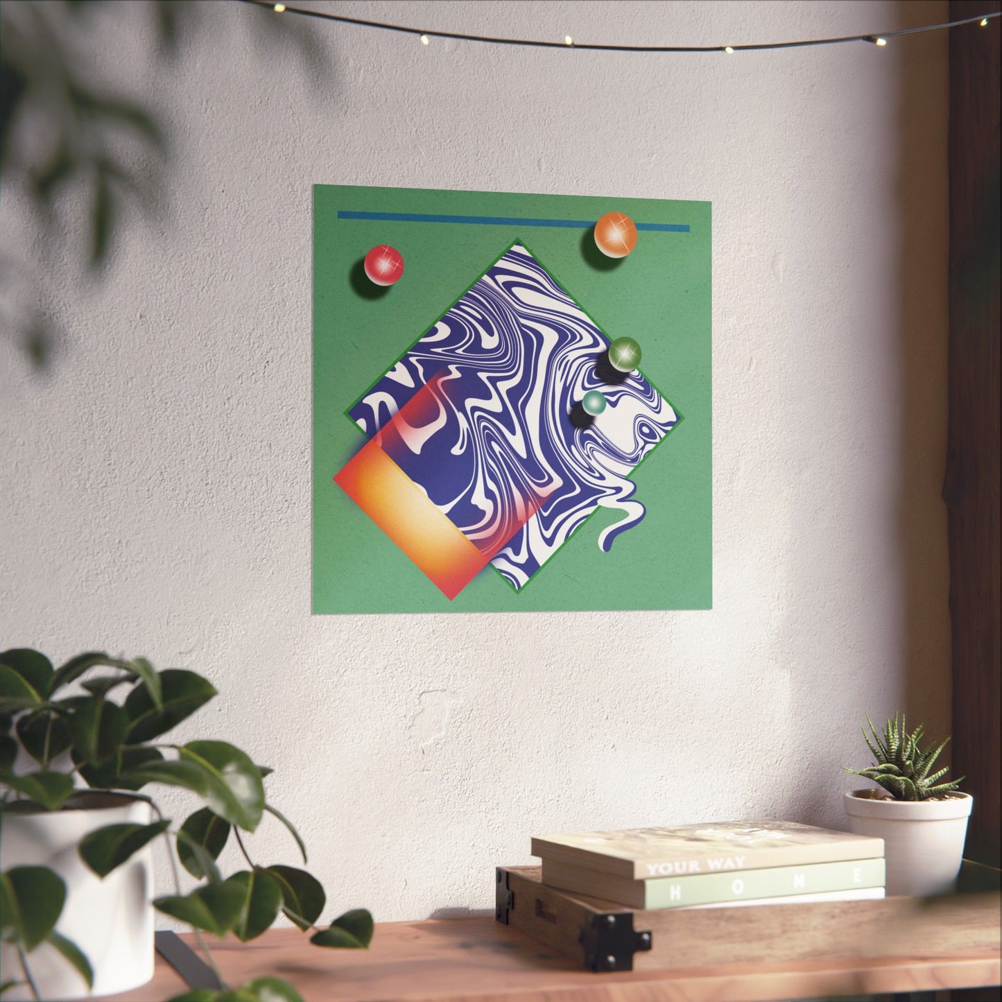 Interim - Original Art Print | Retro Abstract Geometric Poster