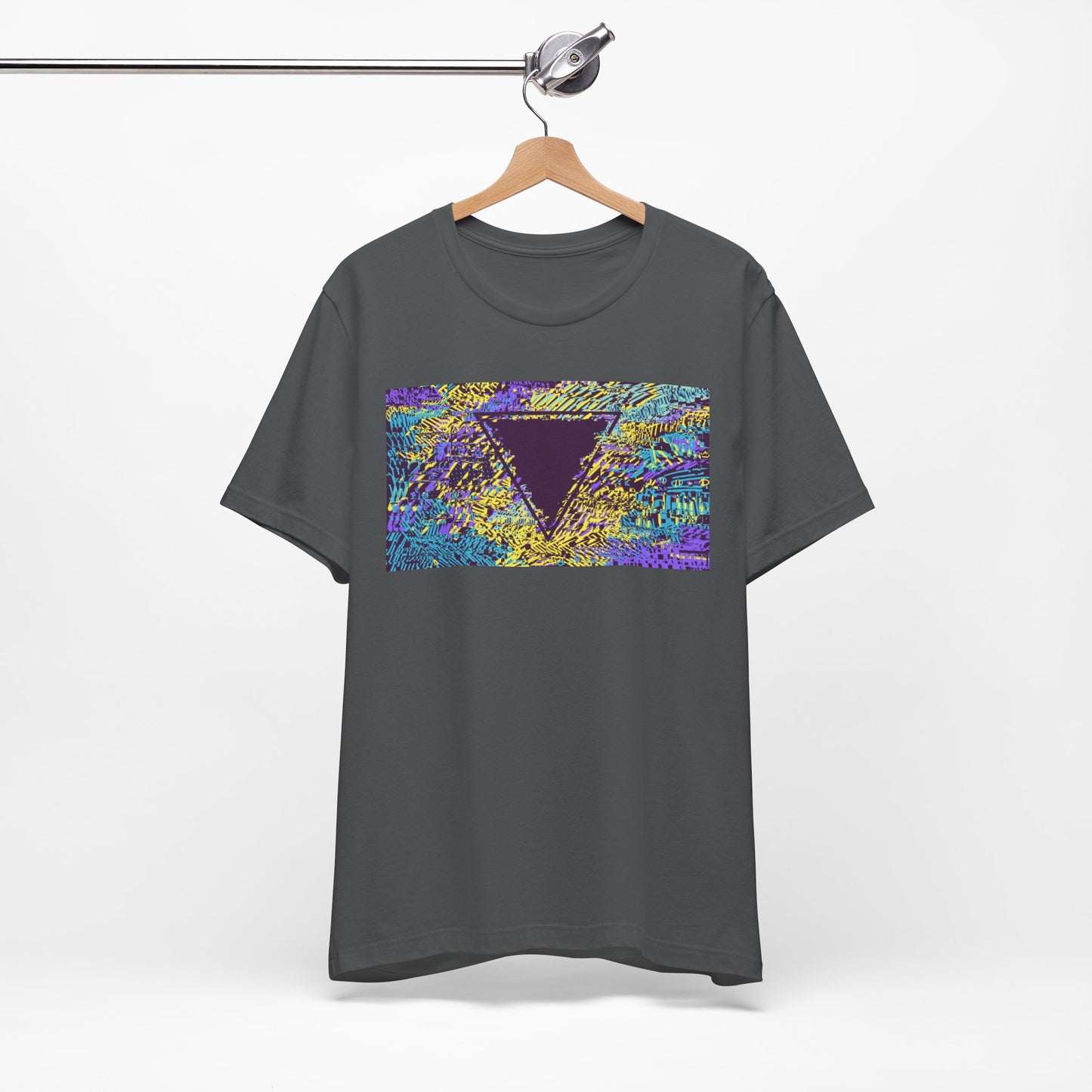 Tessellate - Glitch Art Triangle T-Shirt, Abstract Original Colorful Tee, Hipster Graphic Streetwear Tee