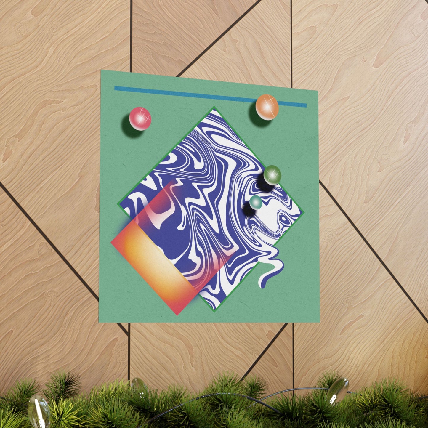 Interim - Original Art Print | Retro Abstract Geometric Poster