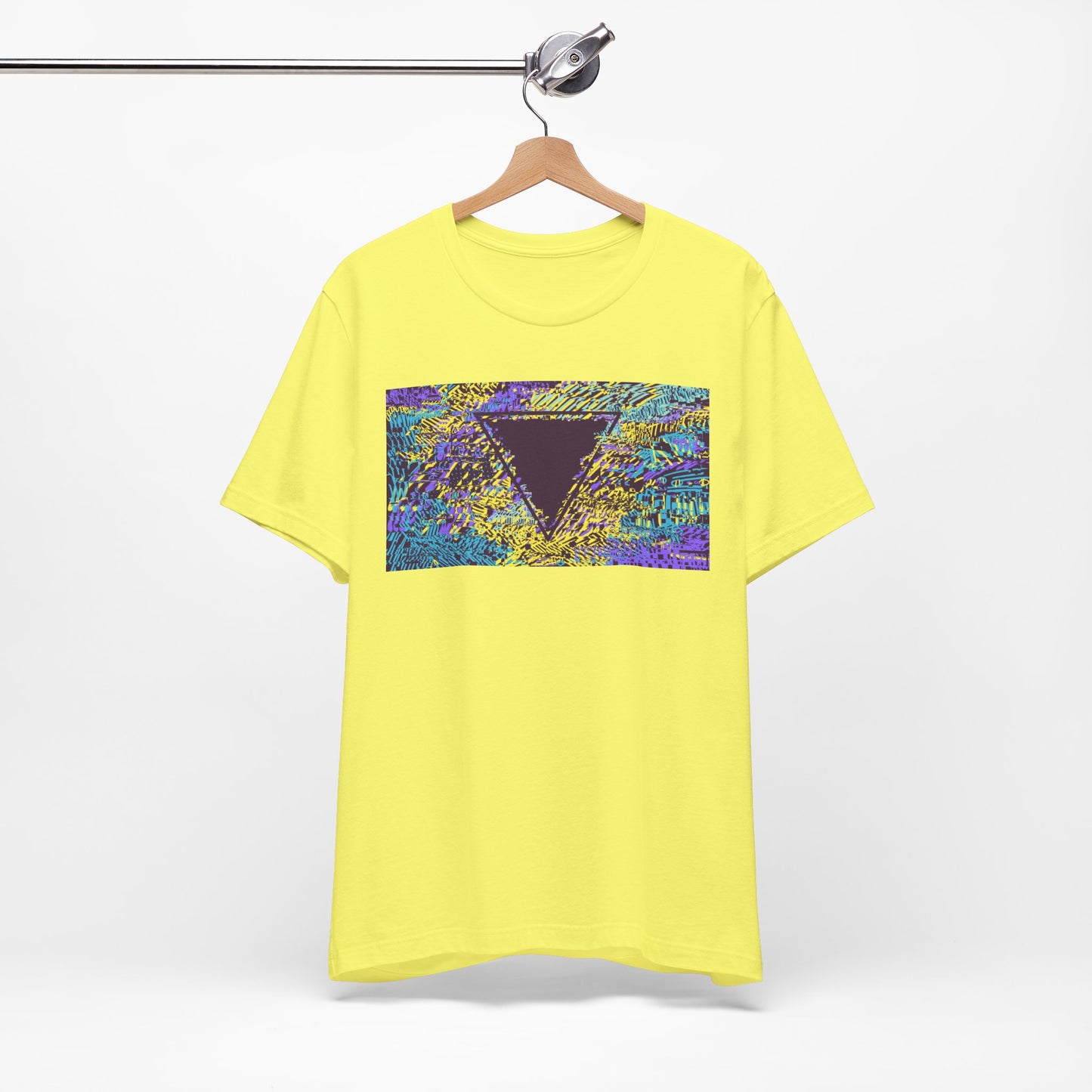 Tessellate - Glitch Art Triangle T-Shirt, Abstract Original Colorful Tee, Hipster Graphic Streetwear Tee