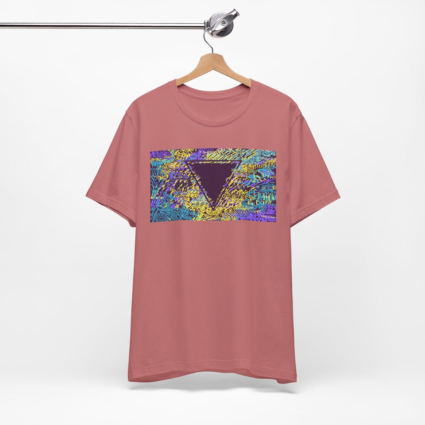 Tessellate - Glitch Art Triangle T-Shirt, Abstract Original Colorful Tee, Hipster Graphic Streetwear Tee