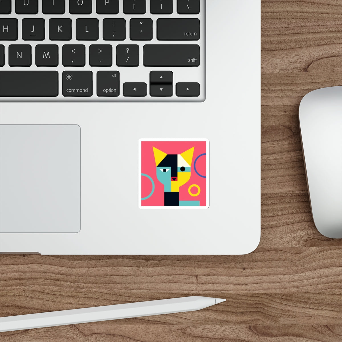 Meowhaus #3 Bauhaus Mondrian Inspired Abstract Cat Sticker