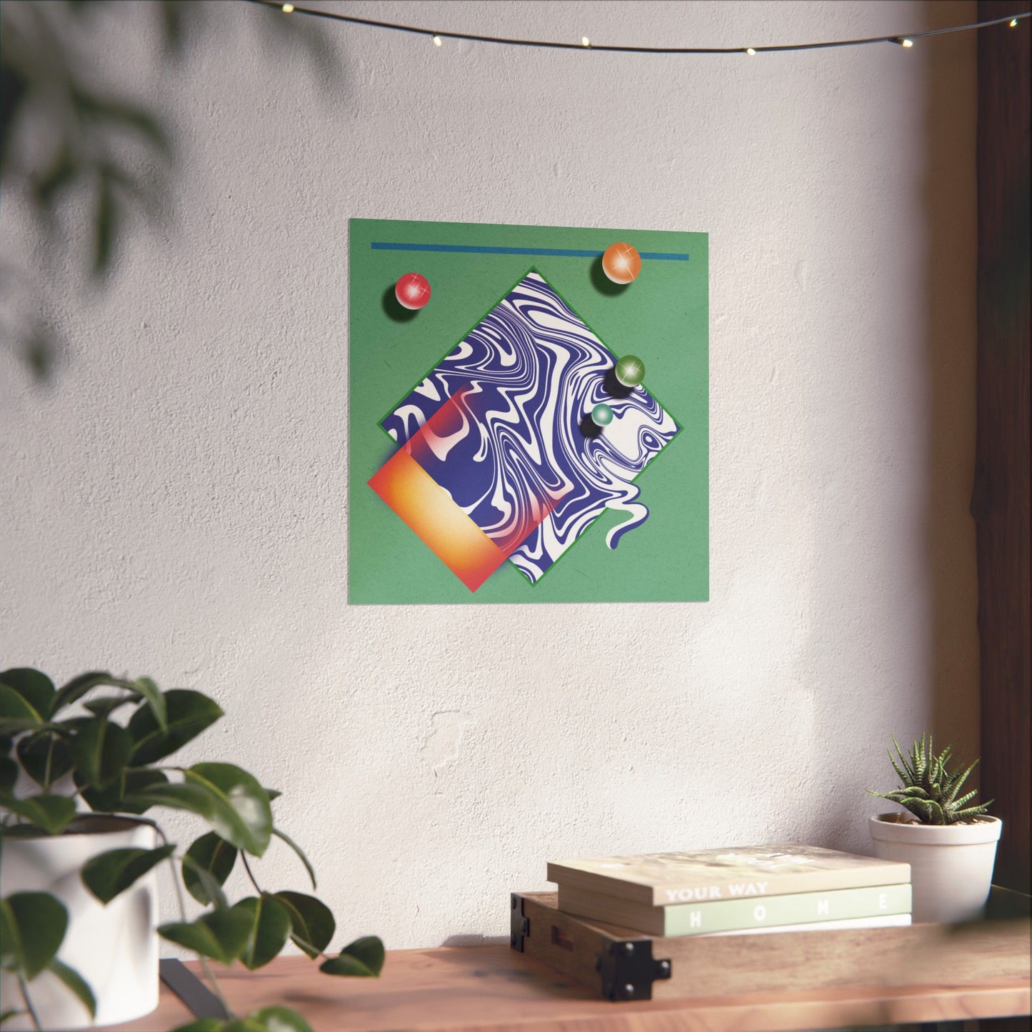 Interim - Original Art Print | Retro Abstract Geometric Poster