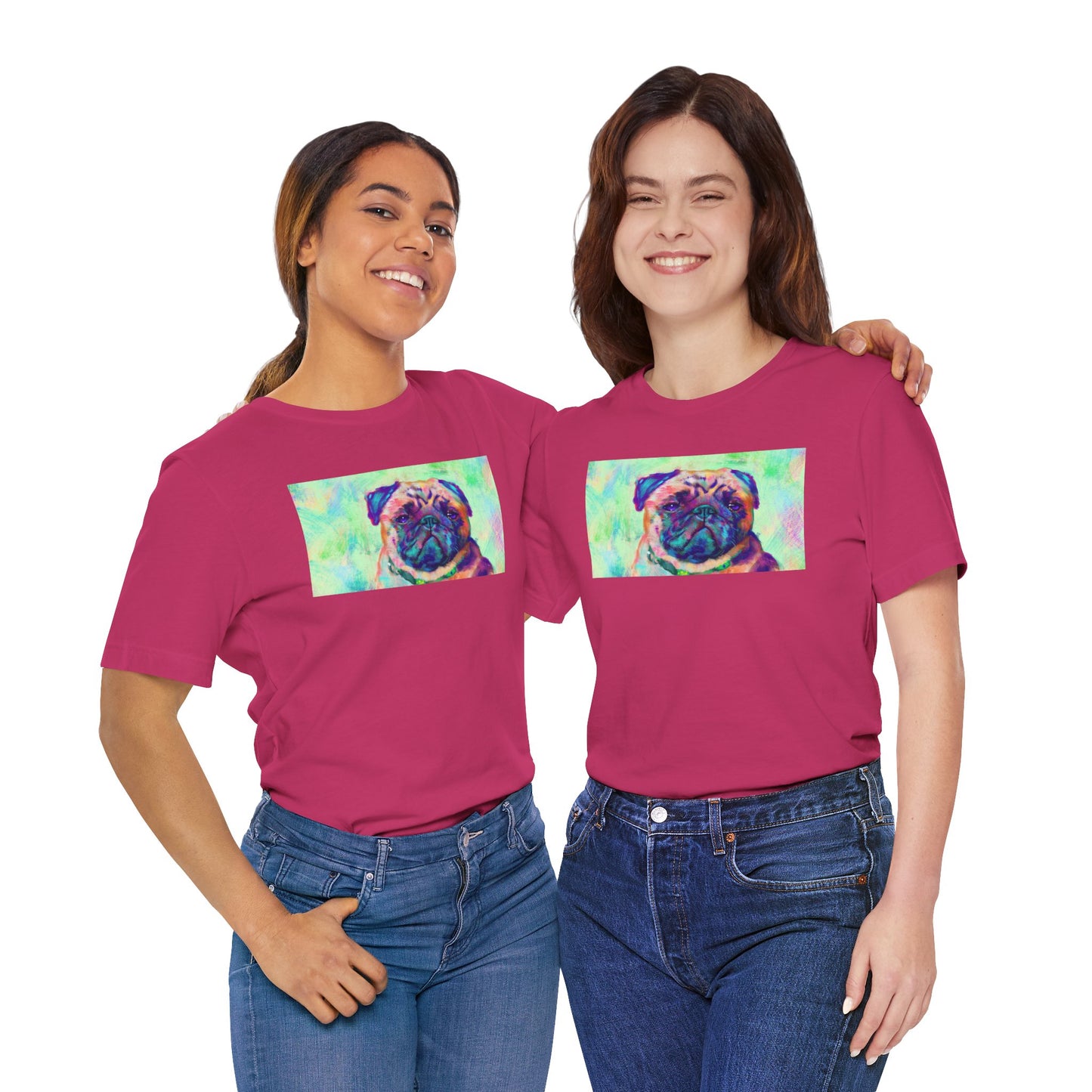Colorful Pug Shirt - Painterly Pop Art Dog Tee