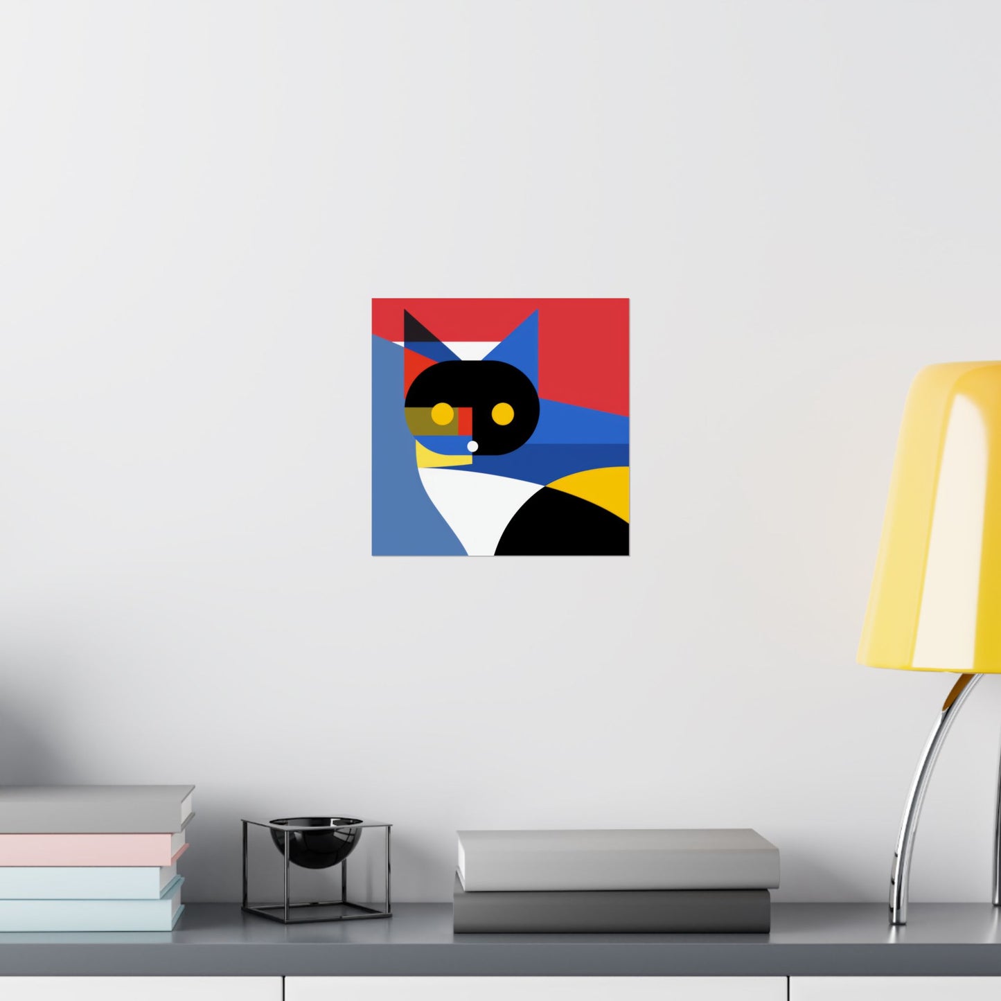 Meowhaus #2 Poster Art Print | Cute Kitty Wall Art | Colorful Animal Decor