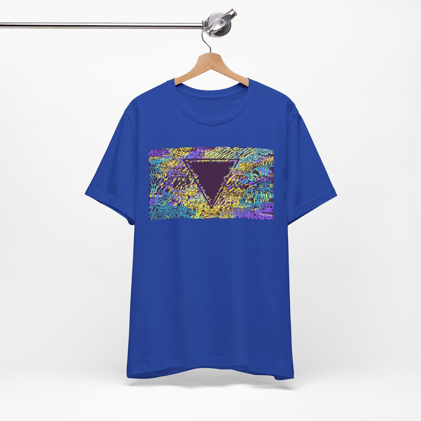 Tessellate - Glitch Art Triangle T-Shirt, Abstract Original Colorful Tee, Hipster Graphic Streetwear Tee