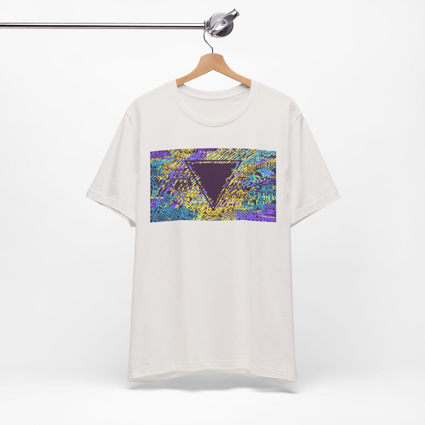 Tessellate - Glitch Art Triangle T-Shirt, Abstract Original Colorful Tee, Hipster Graphic Streetwear Tee