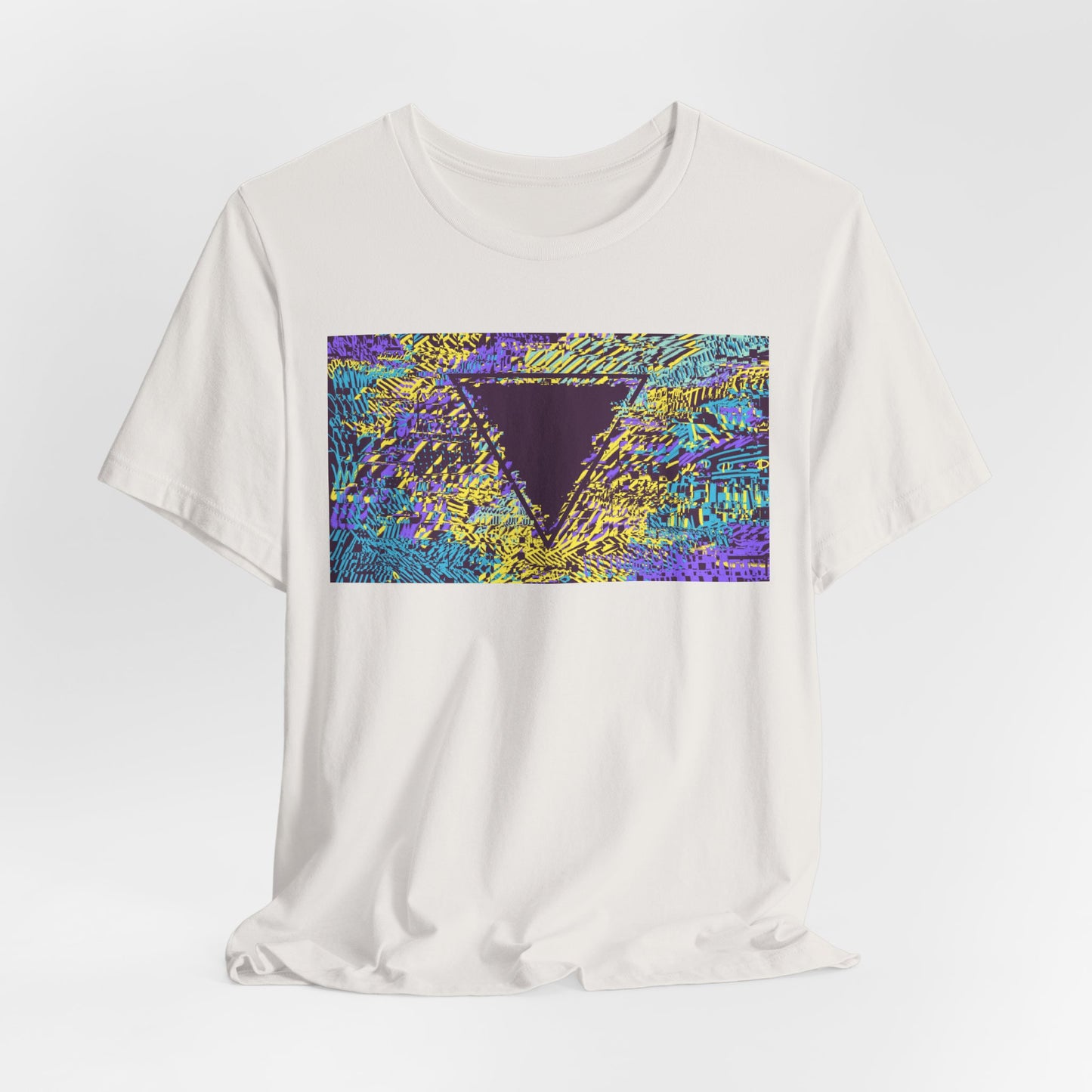 Tessellate - Glitch Art Triangle T-Shirt, Abstract Original Colorful Tee, Hipster Graphic Streetwear Tee