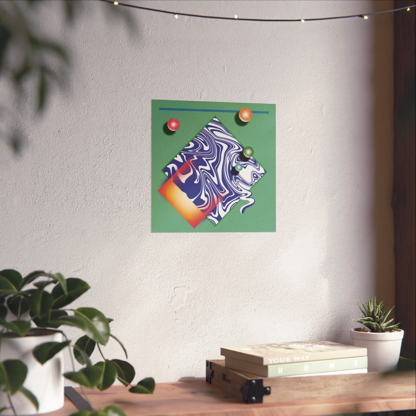 Interim - Original Art Print | Retro Abstract Geometric Poster