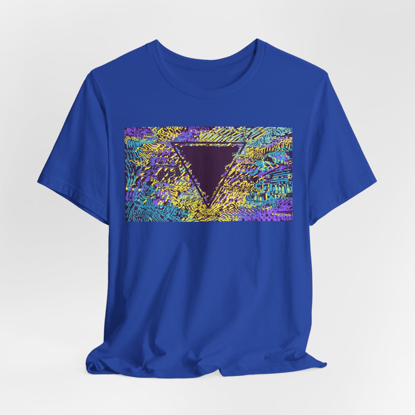 Tessellate - Glitch Art Triangle T-Shirt, Abstract Original Colorful Tee, Hipster Graphic Streetwear Tee