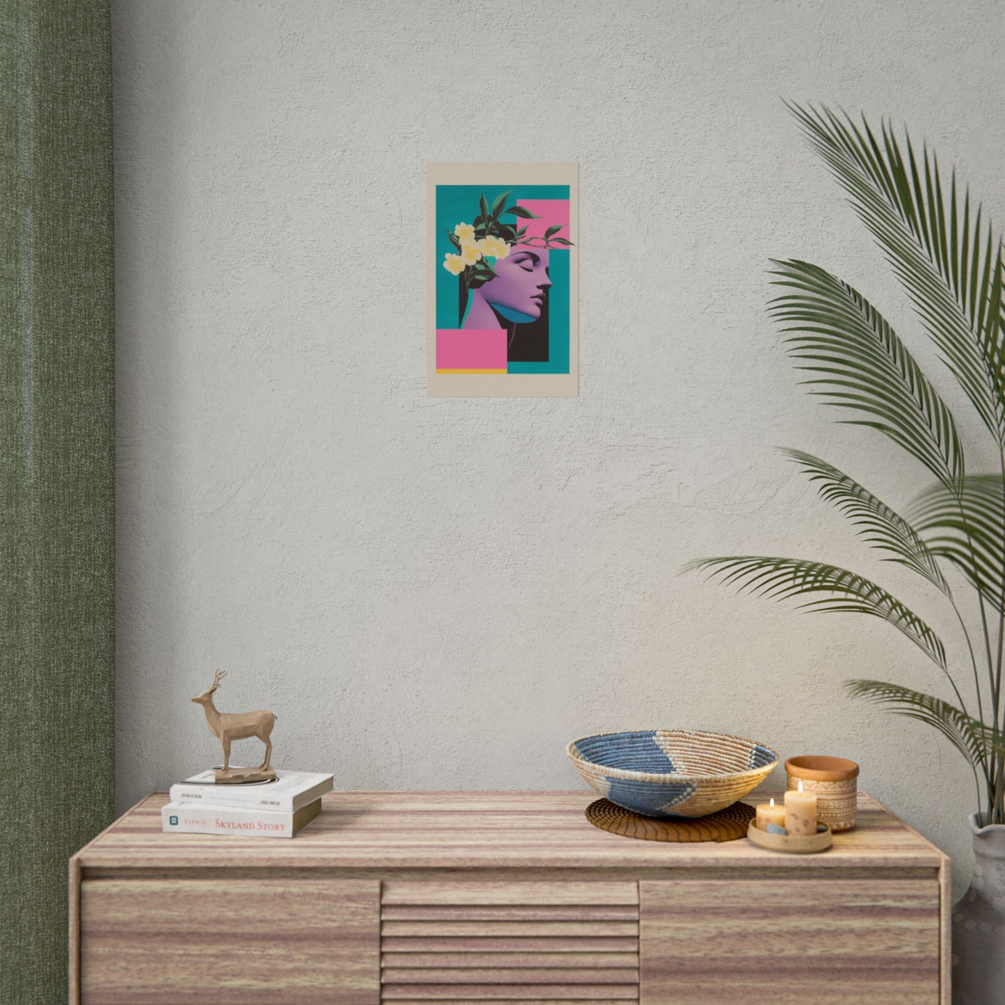 Geometric Pop Art Vaporwave Poster | Wall Art Poster Print | Minimalist Home Decor | Aesthetic 80's Inspired Room Decoration