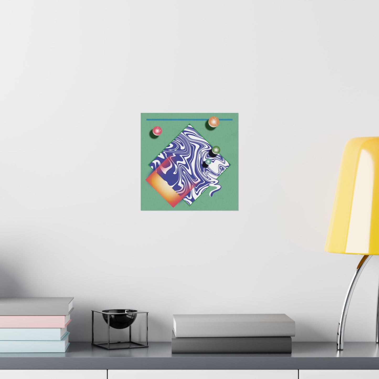 Interim - Original Art Print | Retro Abstract Geometric Poster