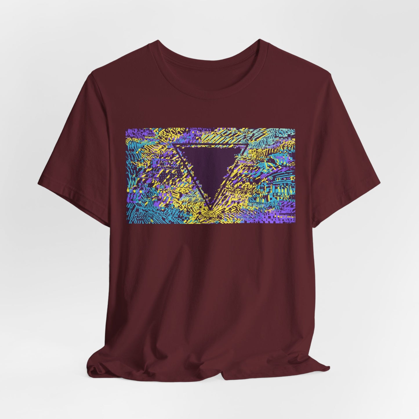 Tessellate - Glitch Art Triangle T-Shirt, Abstract Original Colorful Tee, Hipster Graphic Streetwear Tee