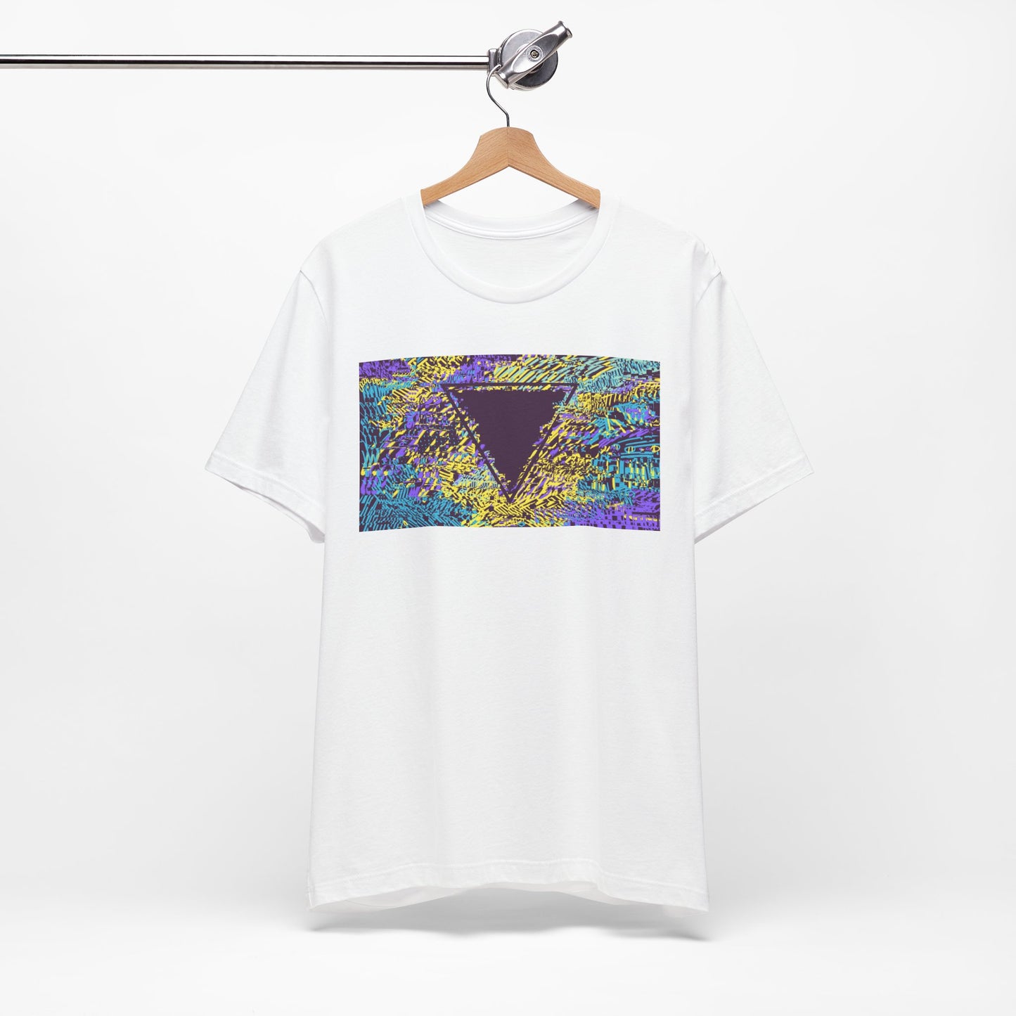 Tessellate - Glitch Art Triangle T-Shirt, Abstract Original Colorful Tee, Hipster Graphic Streetwear Tee