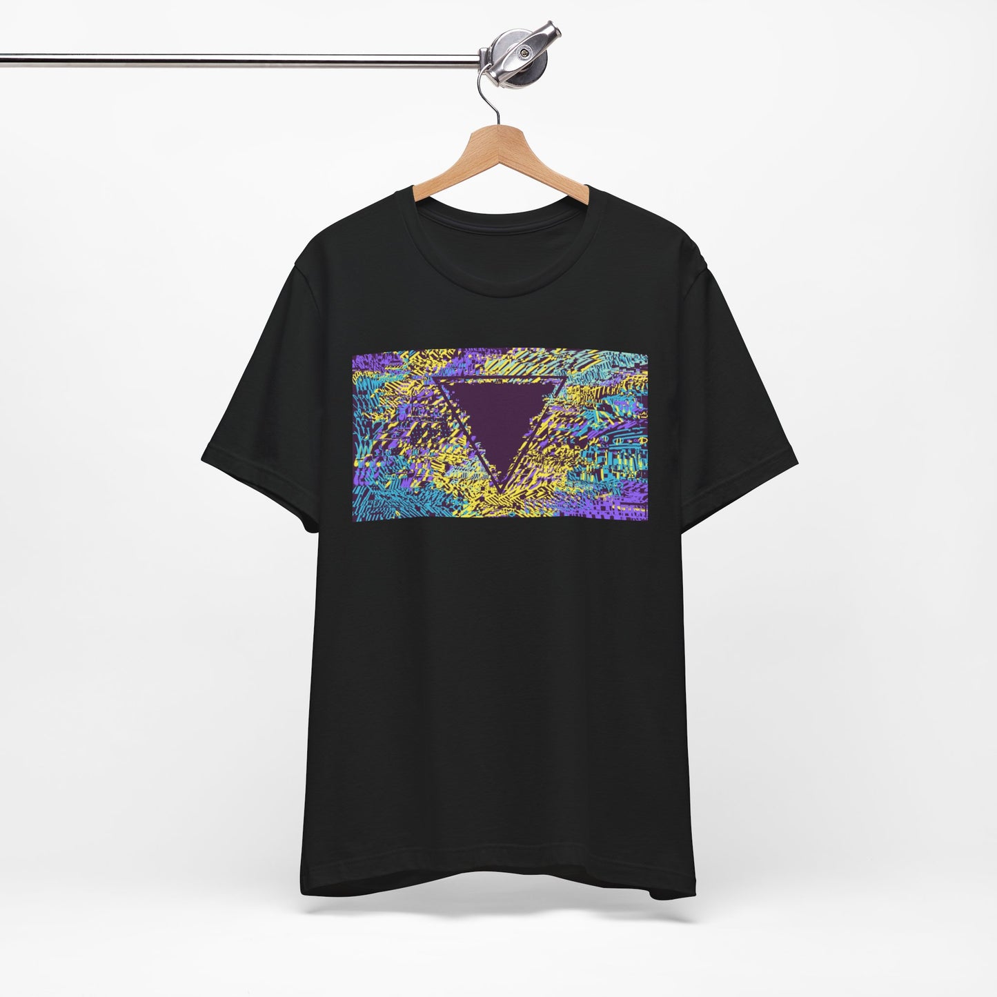 Tessellate - Glitch Art Triangle T-Shirt, Abstract Original Colorful Tee, Hipster Graphic Streetwear Tee