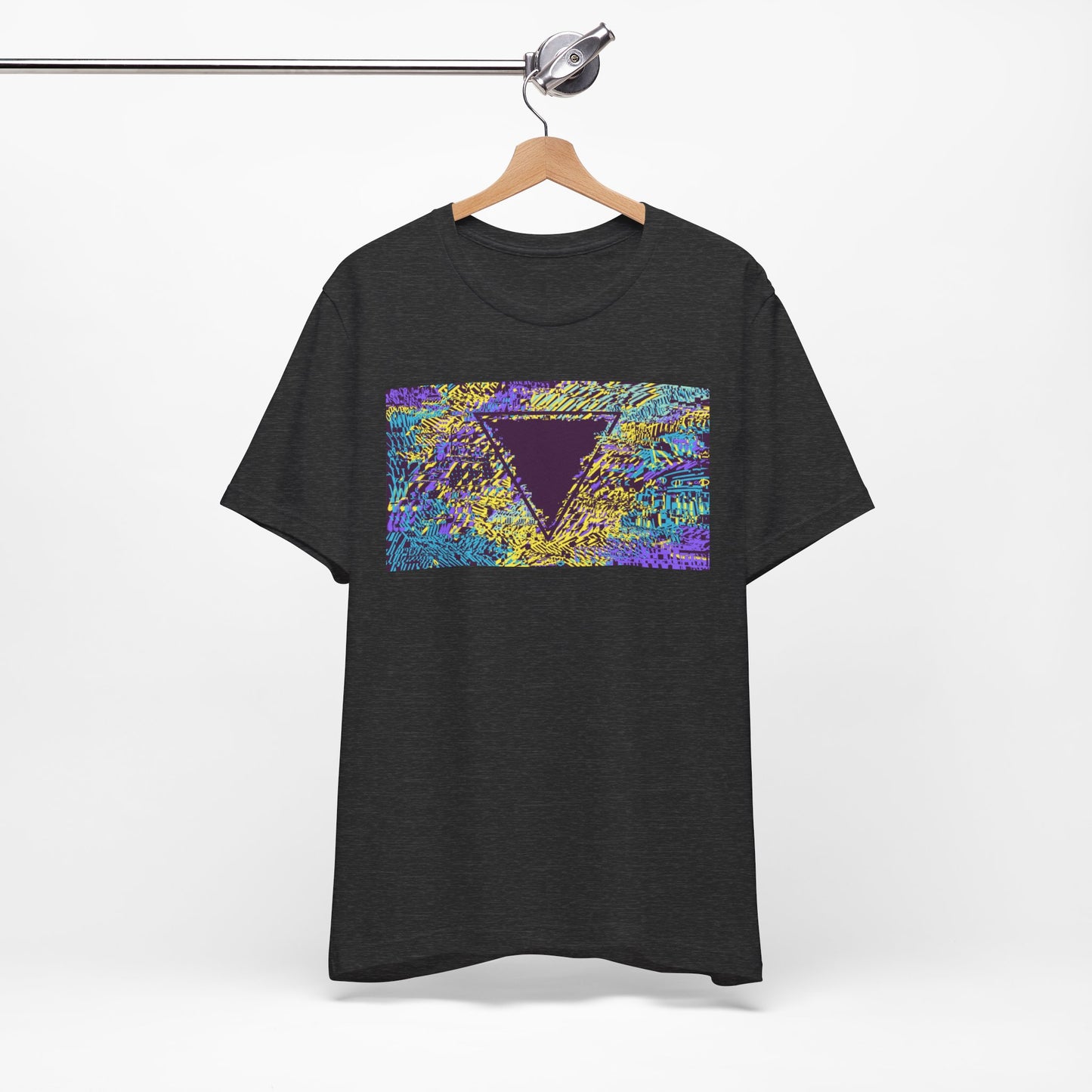 Tessellate - Glitch Art Triangle T-Shirt, Abstract Original Colorful Tee, Hipster Graphic Streetwear Tee
