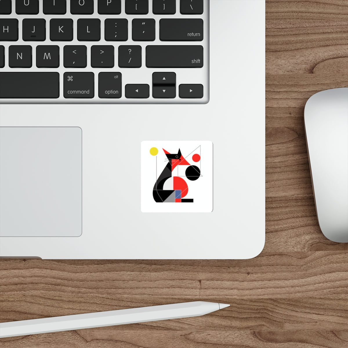 Meowhaus #4 Bauhaus Mondrian Inspired Abstract Cat Sticker