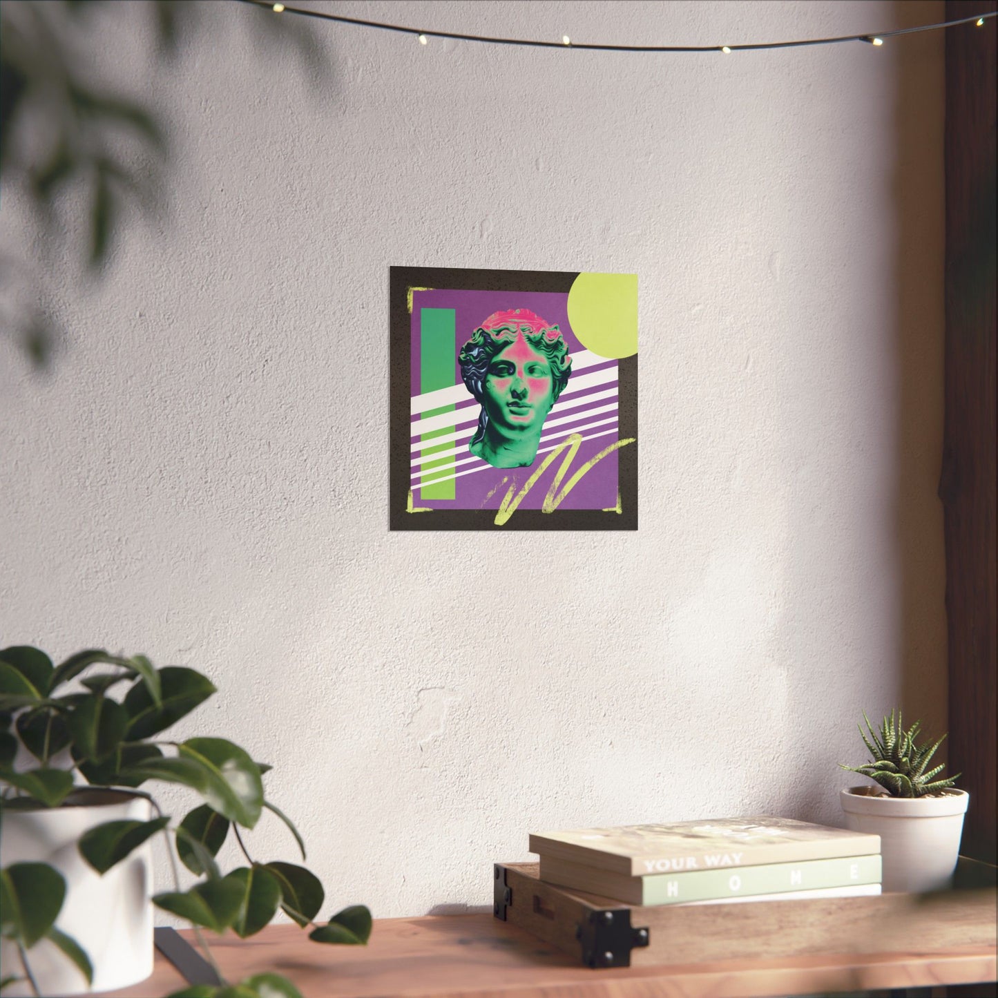 Vaporwave Scribble Poster, 80's Art Print, Matte Decor, Nostalgic Wall Art, Retro Aesthetic Print, Vintage Poster