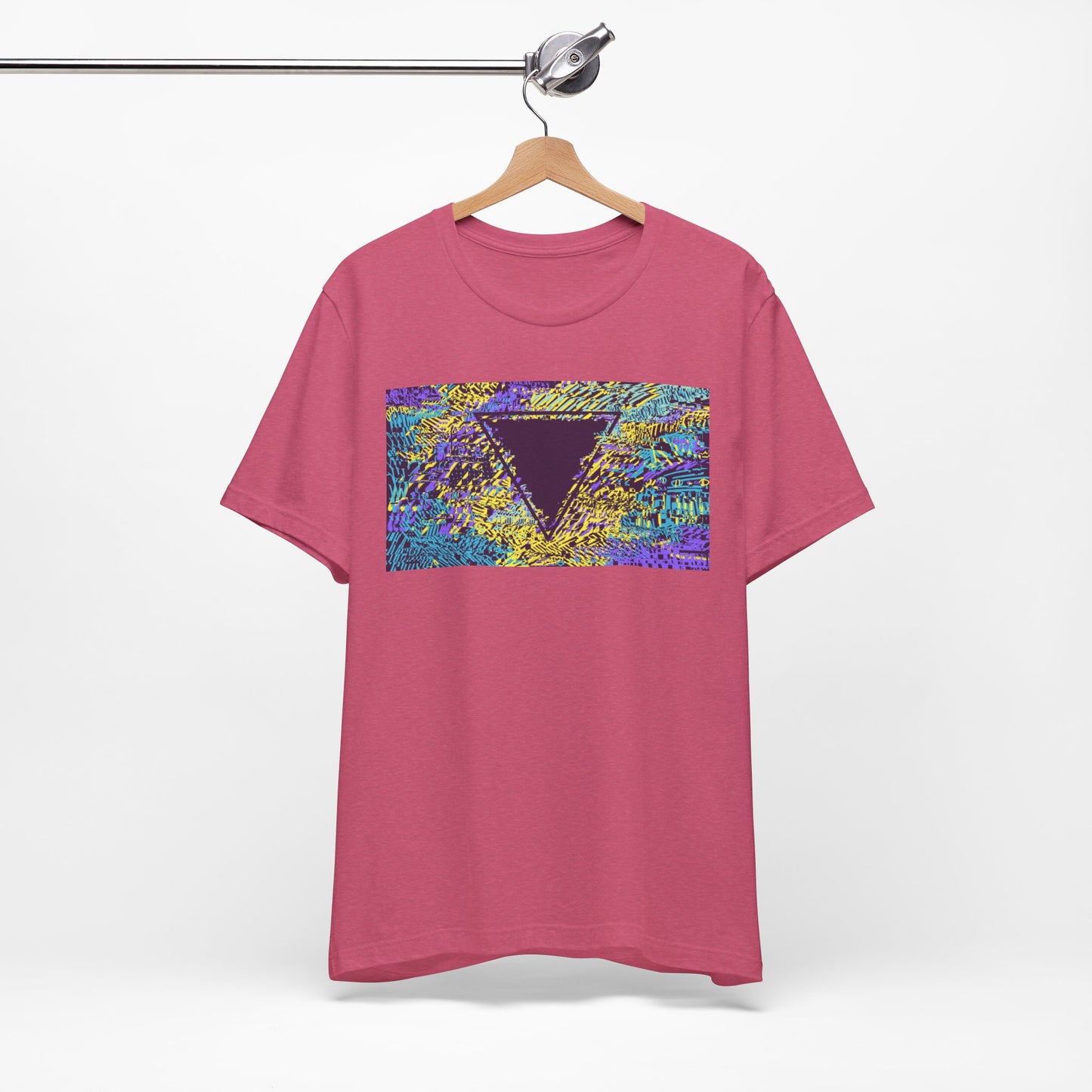 Tessellate - Glitch Art Triangle T-Shirt, Abstract Original Colorful Tee, Hipster Graphic Streetwear Tee