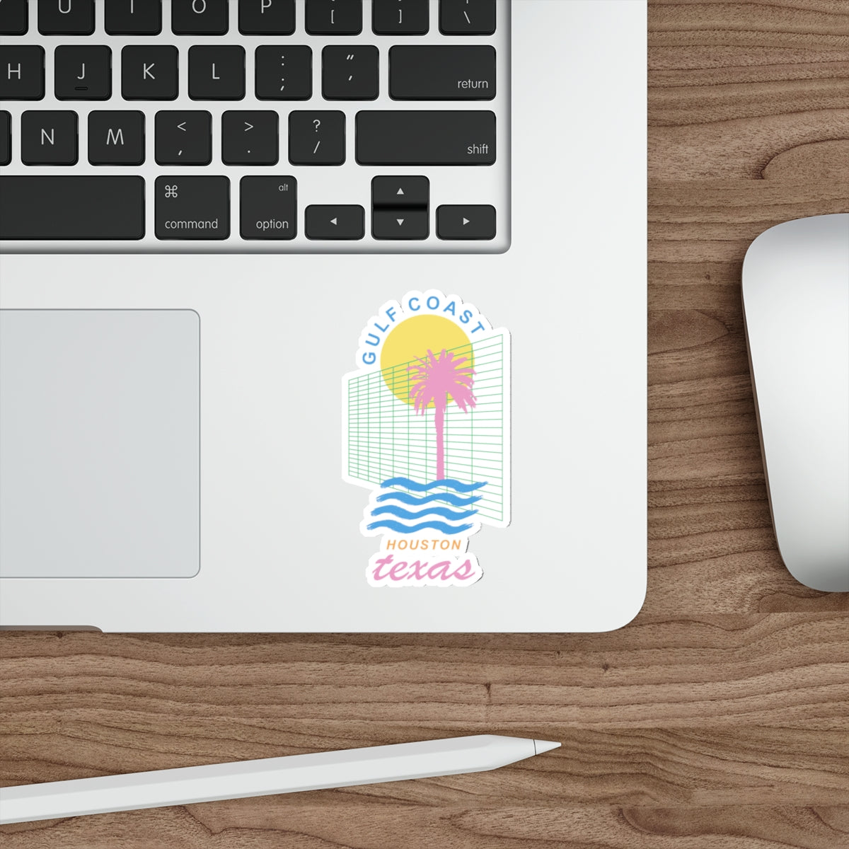 Gulf Coast Houston Sticker - HTX Tropical Beach Vibes