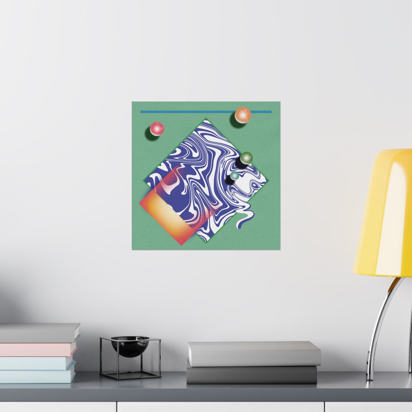 Interim - Original Art Print | Retro Abstract Geometric Poster