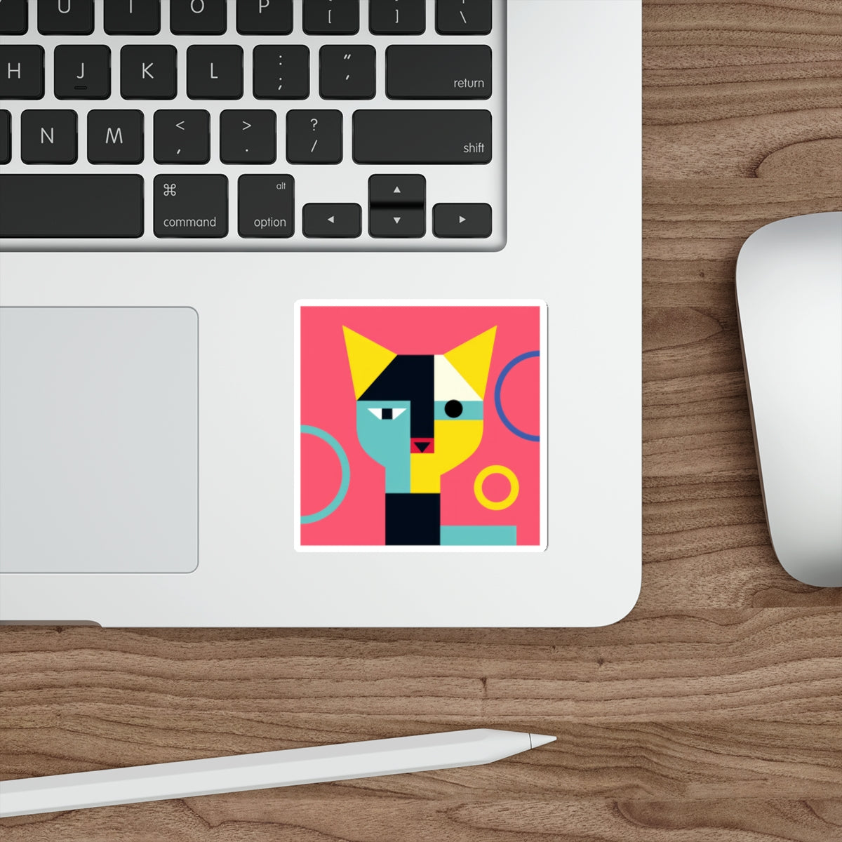 Meowhaus #3 Bauhaus Mondrian Inspired Abstract Cat Sticker