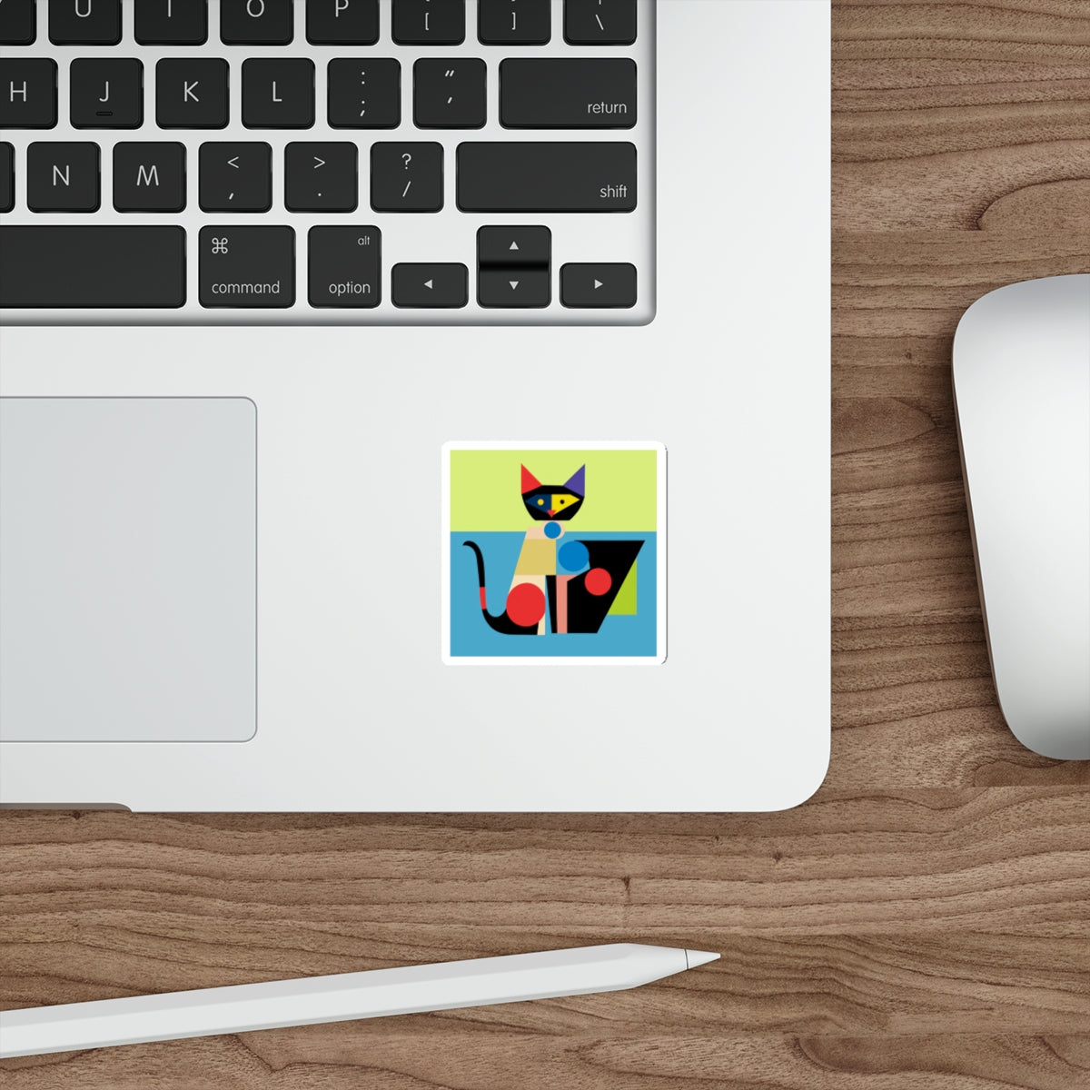 Meowhaus #5 Bauhaus Mondrian Inspired Abstract Cat Sticker |