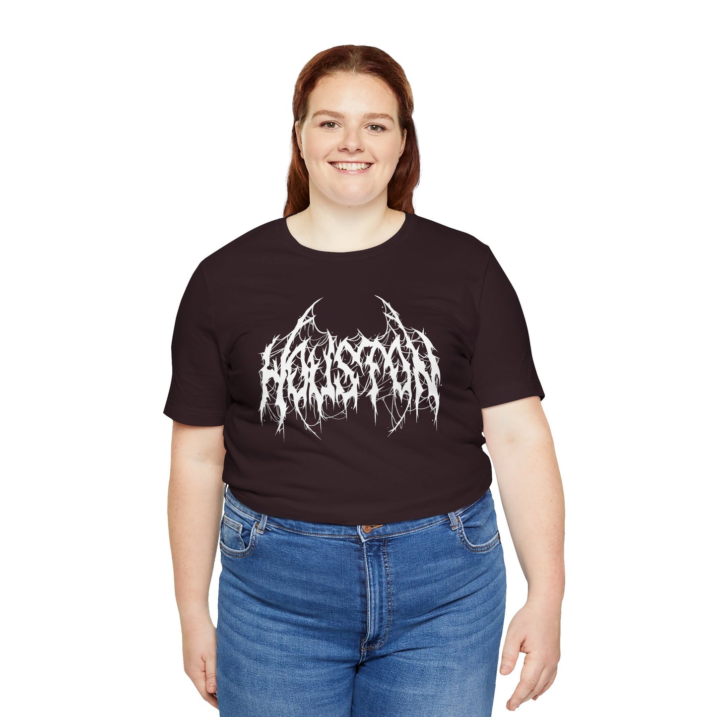 Houston Heavy Metal Logo T-Shirt - Black and White Graphic Tee