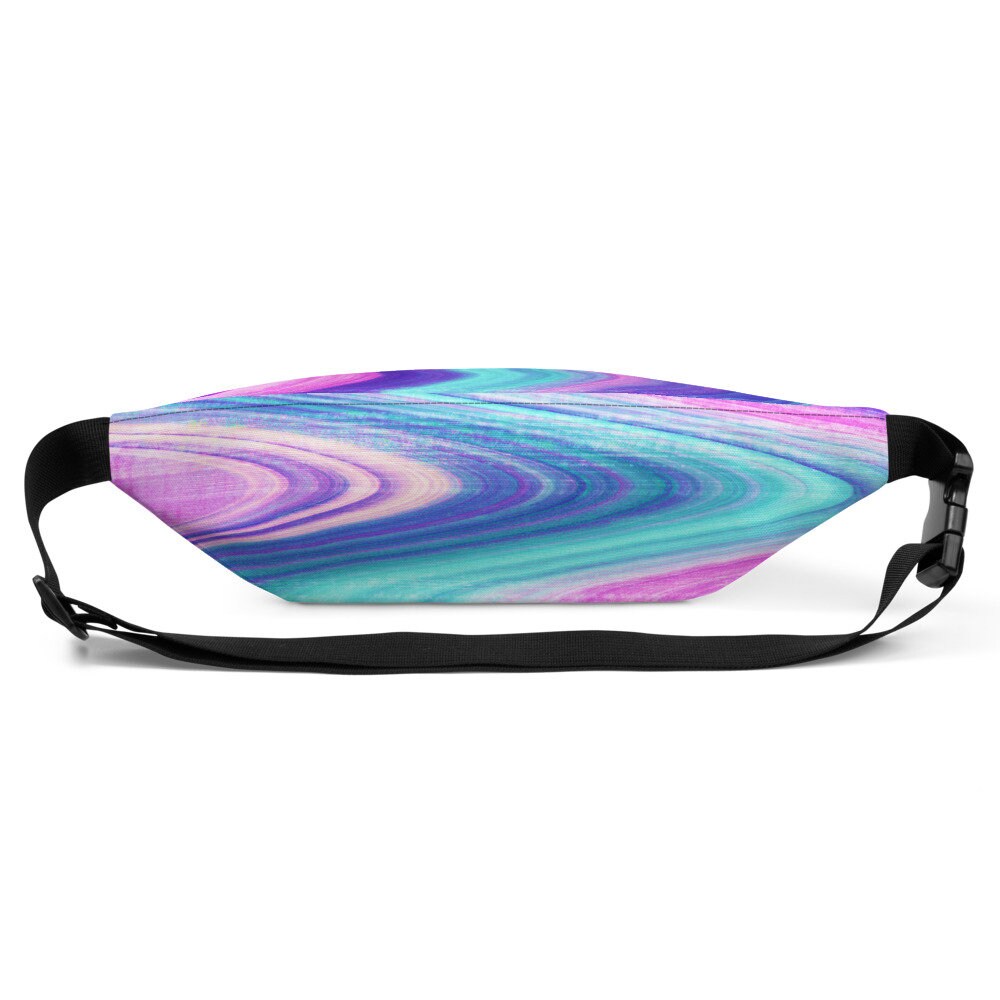 Psychedelic Trippy Colorful Glitch Fanny Pack Abstract | Great bag for festival, birthday gift, vacation, rave, concert!