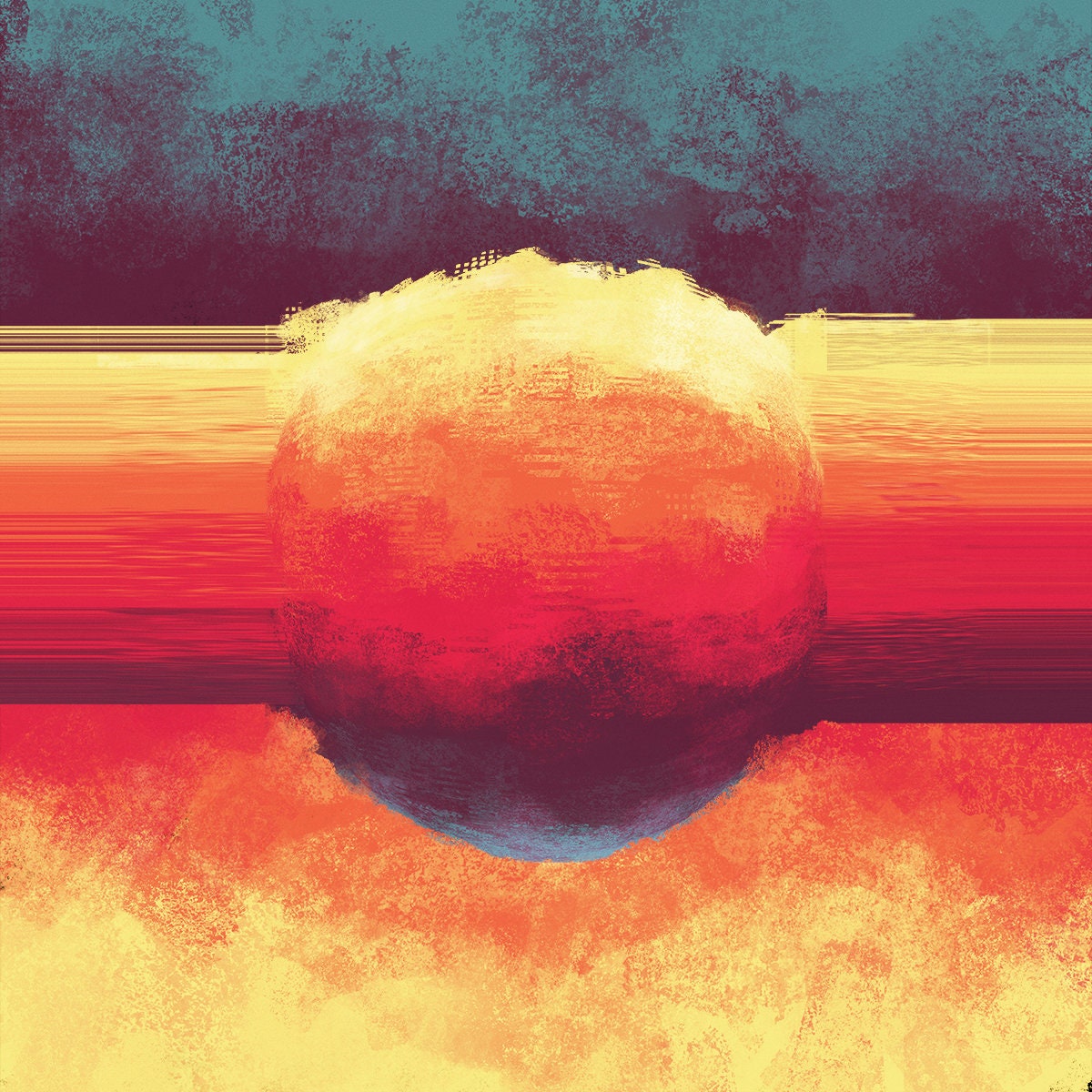 Alchemist's Fire - Abstract Geometric Giclee Print - 12x12inch