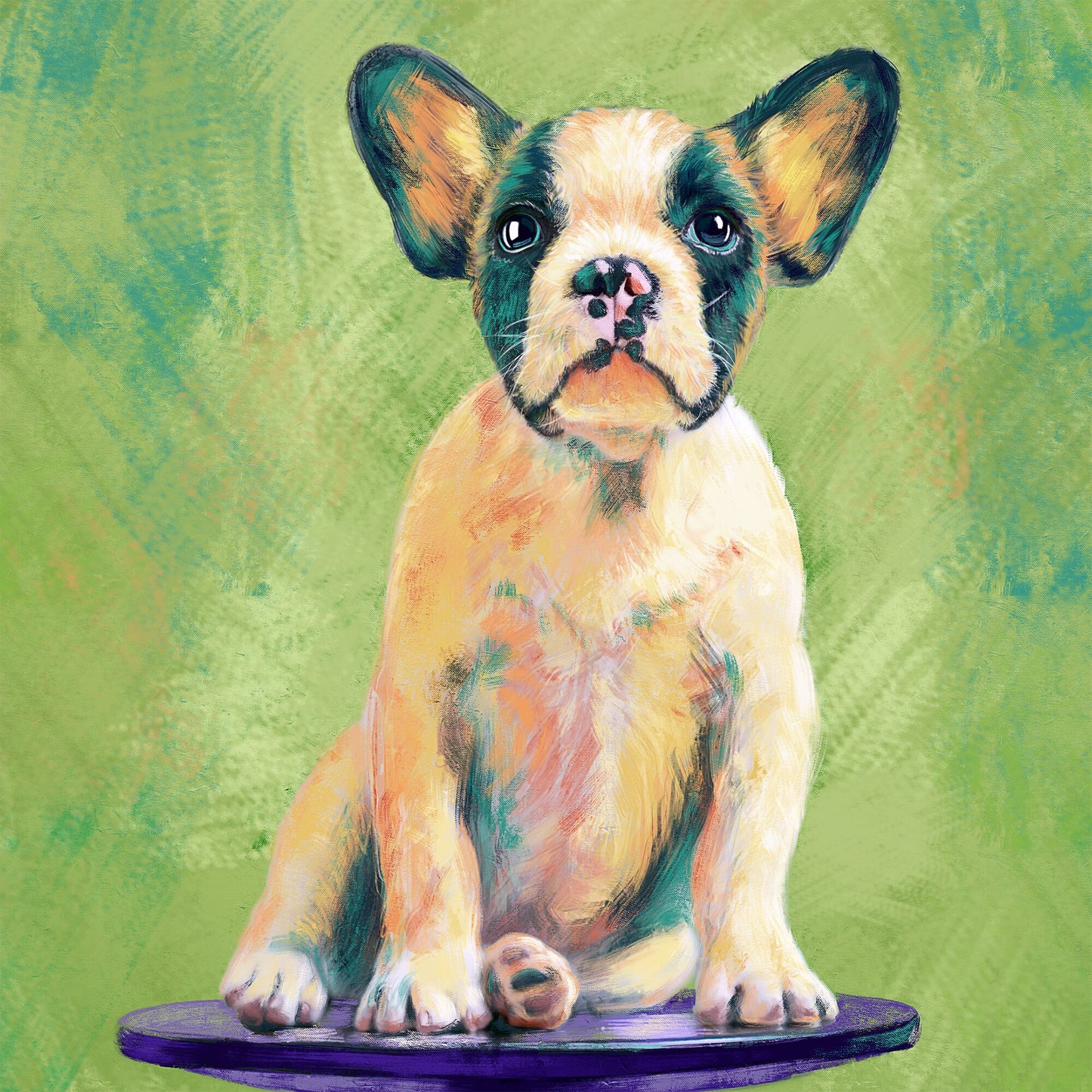 Colorful Pet Portrait Digital Painting! Super fun custom gift - print it yourself!
